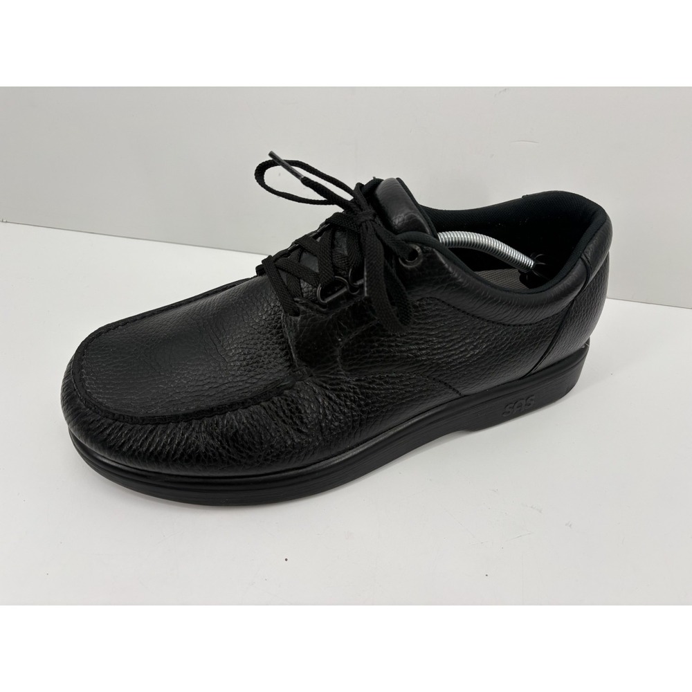 SAS Bout Time Men's Walking Shoes Black Leather Size 14 W Wide USA Comfort